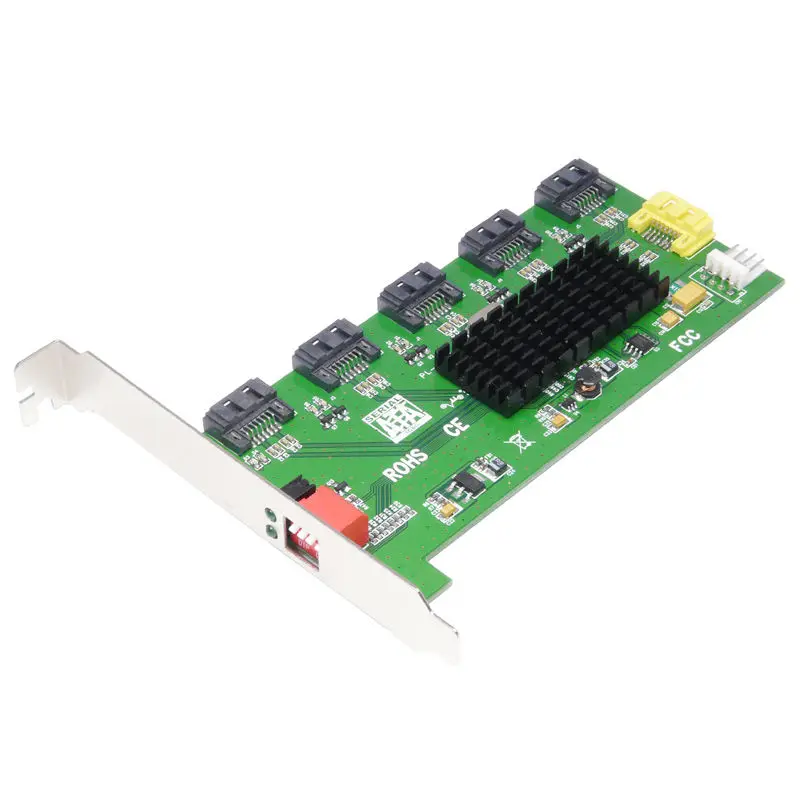 С 1 по 5 Порта SATA II Множитель (PM) Raid 0 3 10 PCI Кронштейн Монтажный Адаптер Контроллера