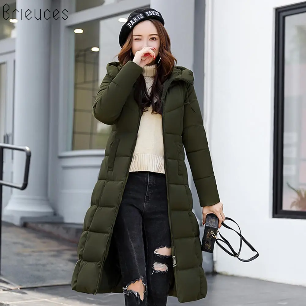 Beieuces 2019 Warm Winter Jacket Women Hooded plus size Thicken long Parkas Outwear Bread Loose Style warm Winter Coat women