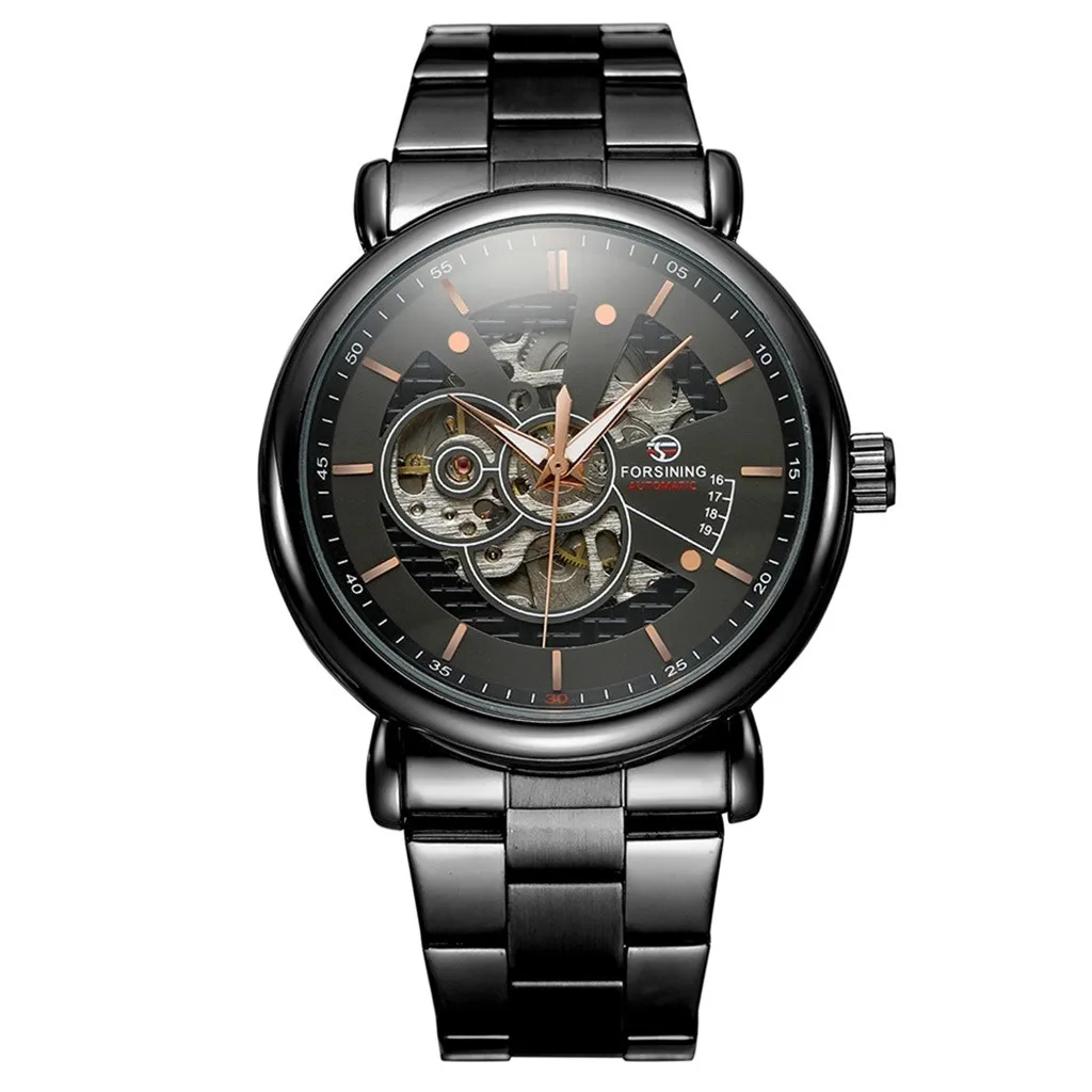 

Aimecor Men Watch Top Brand Luxury Quartz Watch Men, Hollow Luxury Design Business Fashion Men's Steel Belt Mechanical Watches