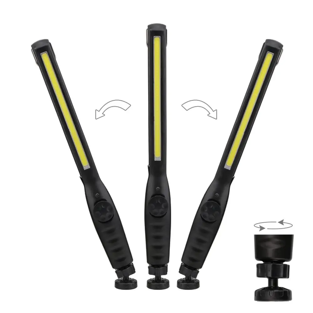 Улучшенная вращающаяся складная портативная вспышка COB фонарик USB