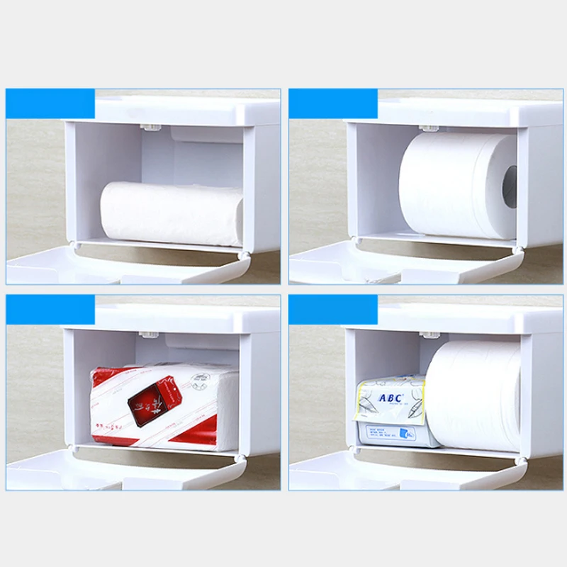 Белый Многофункциональный ванная комната туалет бумага Polder место мобильный телефон Poilet бумага Диспенсер Коробка для салфеток для дома