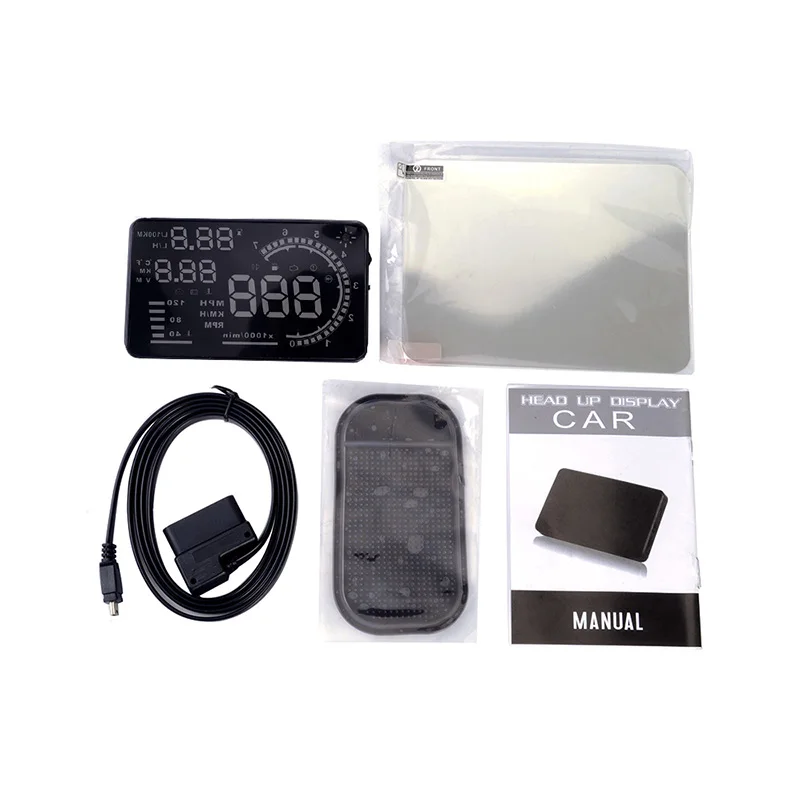 

A8 5.5" HUD Car Head Up Display CAR Self-adaptive Speed Warning Windscreen Projector Vehicle OBD II EOBD System Data Diagnosis