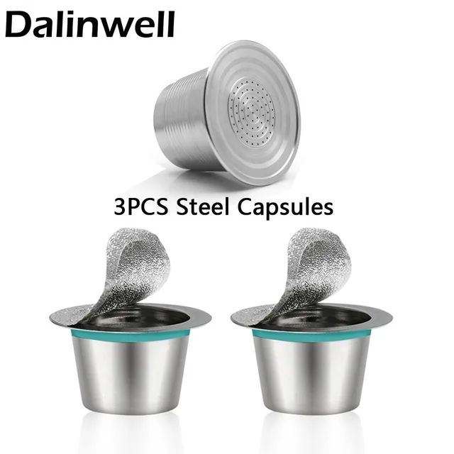 Special Offers 3PCS Reusable Stainless Steel Nespresso Refillable Coffee Capsule Refilling Cup Filter Nespresso Machine Maker Pod With 60 Lids Special Offers 3PCS Reusable Stainless Steel Nespresso Refillable Coffee Capsule Refilling Cup Filter Nespresso Machine Maker Pod With 60 Lids