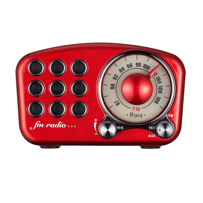 Vintage Radio Retro Bluetooth Speaker, Strong Bass Enhancement, Loud Volume, Bluetooth 4.2 Wireless Connection, Tf Card And Mp