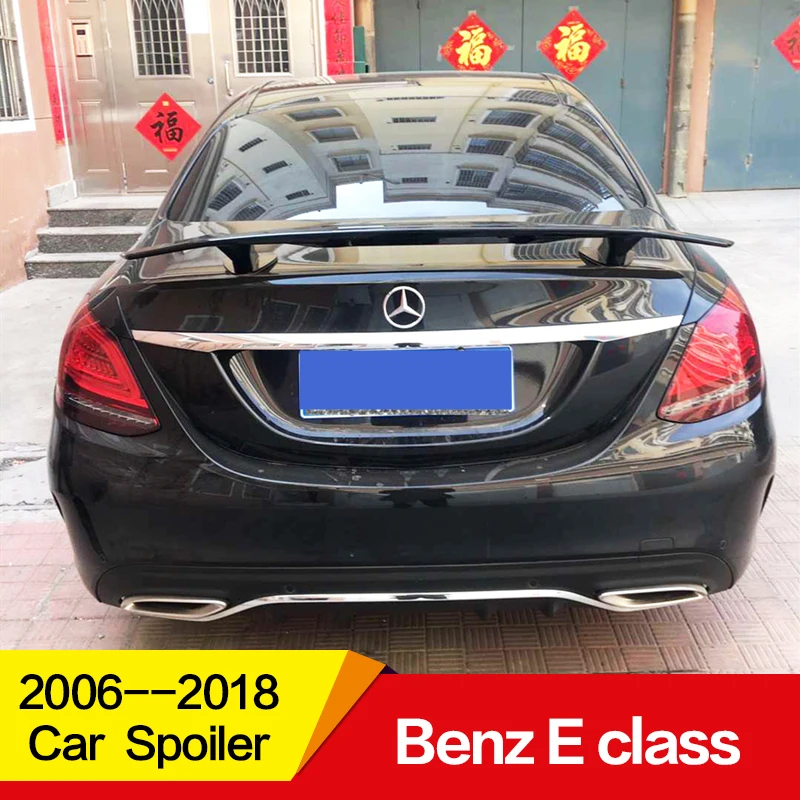 

Use for Mercedes Benz E/C class spoiler Universal ABS Plastic carbon black Car refitt Accessorie Without Perforation