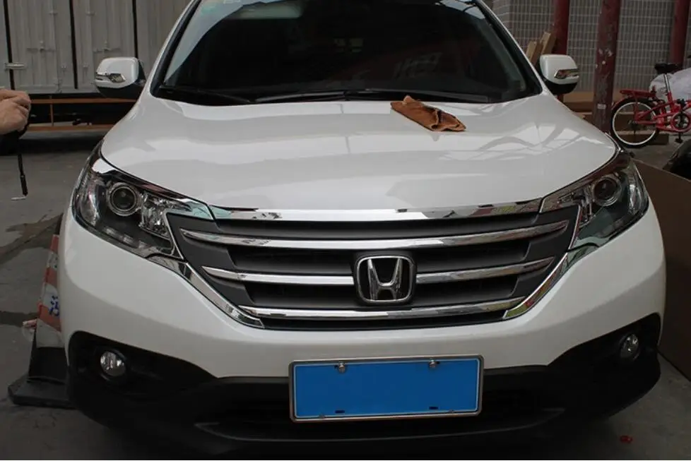 Автомобильный ABS хромированный Передний+ задний фонарь Крышка лампы Накладка для HONDA crcrv 2012 2013