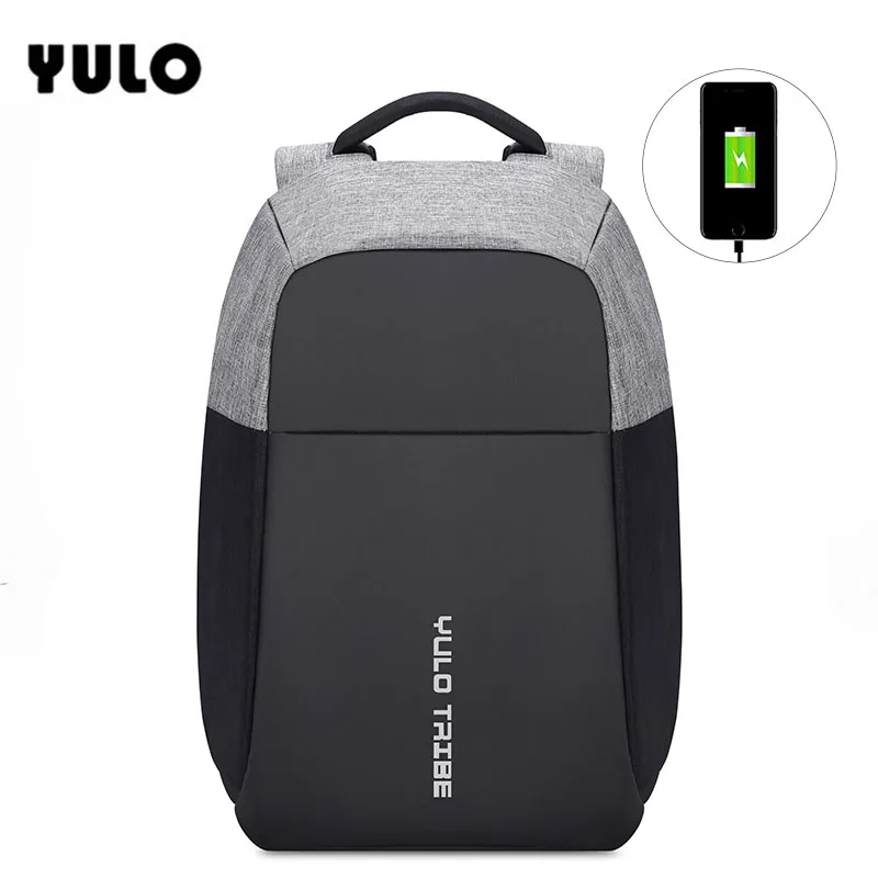 YULO Men's Laptop Backpack Patchwork Anti-theft Multifunction USB Charging Waterproof Travel Bag | Багаж и сумки