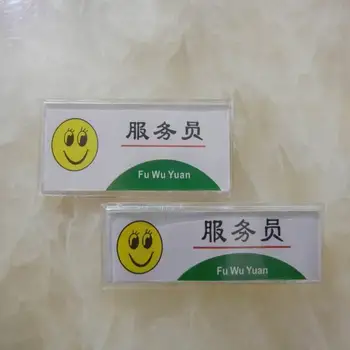 

Wholesale 500pcs Transparent Badges Holder Clip With Pin New School Student Office Waiter Work Card Badges Holders Supplies