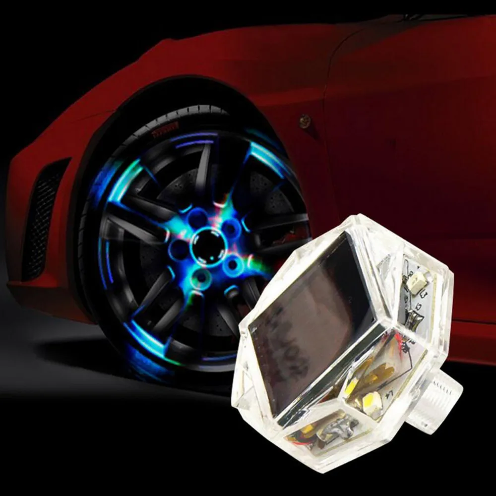 

1 Pcs Solar LED Car Wheel Signal Light Tire Air Valve Cap Universal Flash Decor Lamp High Brightness Chips to Avoid Accidents