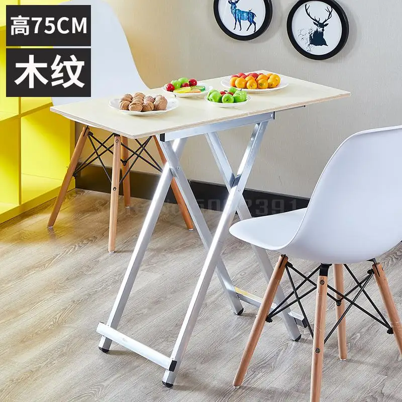 Складной стол для дома маленькая квартира прямоугольный стол открытый стол для киоска обучения письменный стол простой маленький стол