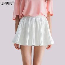 UPPIN юбка юбка летняя шифон чешские Твердые мини-юбка эластичный пояс Многоуровневое плиссированная сборками короткая юбка Для женщин линии Повседневное Лето юбка пачка юбка плиссе юбка женская летняя