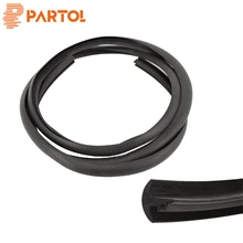 Partol 2M Car Door Edge Window Rubber Seal Strips Edge Trim Noise Insulation Car Styling Weatherstrip Universal For Audi BMW