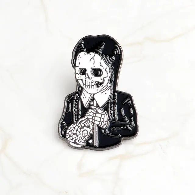 Multiple Punk Face enamel Pin Badge Dark Sentiments Multi-eye Sandy Danny Lapel Brooches for Women Men Abstract portrait Jewelry Style 6