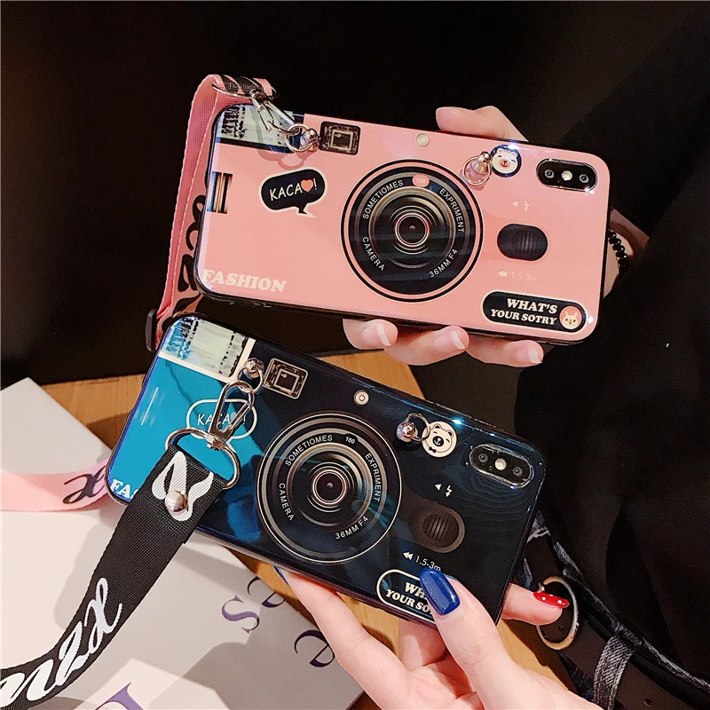 Snzvok Camera Case With strap Holder For Huawei P30 P20 Lite P10 P9 Plus Mate 8 9 10 20 Pro Nova 2 3 4 2S 3i 3E 4E Cover |