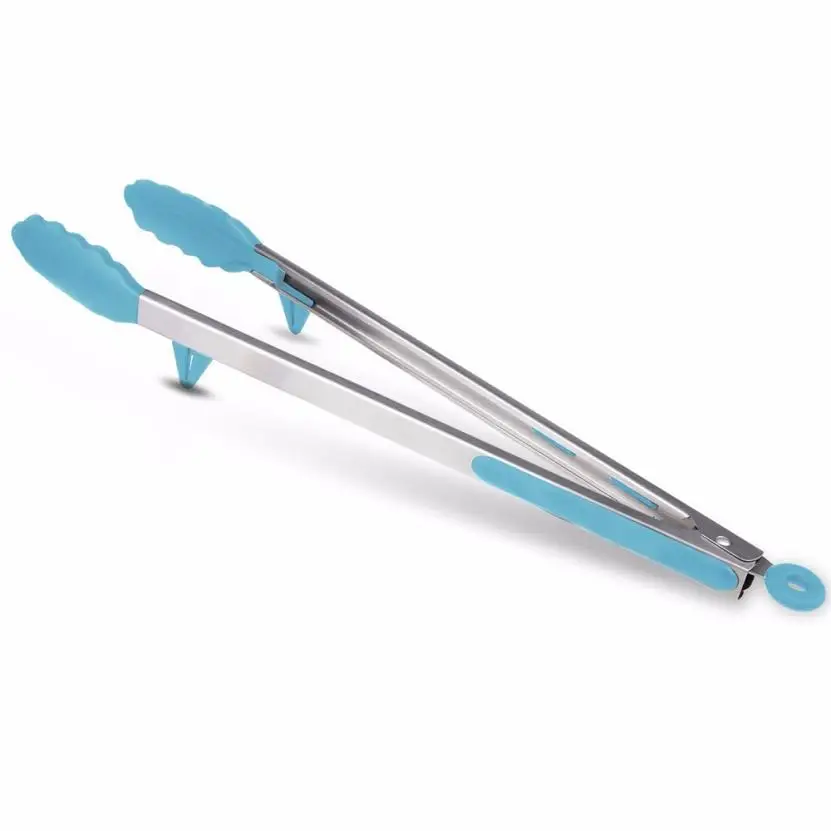 9 Inch Extra Long Tong Kitchen Tongs Heat Resistant Cooking Tongs
