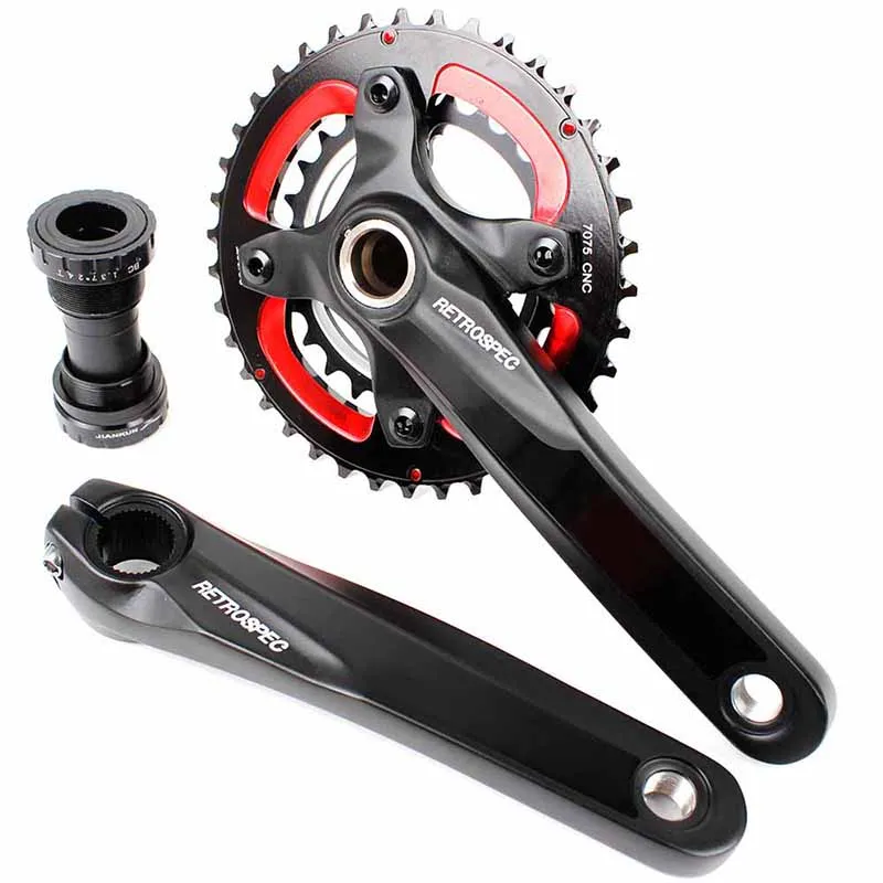Mountain Bike Crank Aluminum Alloy Bicycle Crankset Sprocket Road