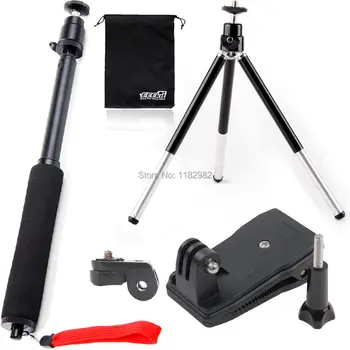 

Action Cameras Monopod Stick+Clamp Mount+Tripod for Cam HDR AS20 AS15 AS100V AS30V AZ1 AS200V FDR-X1000V aee accessories