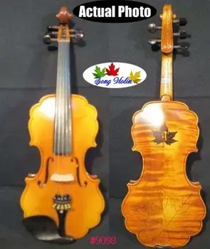 

Baroque style SONG Brand Master inlay maple leaf lace 5strings 4/4 violin #9098A
