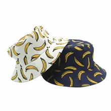 Рыбацкая Кепка для мужчин и женщин Двусторонняя Ношение банан печать солнцезащитный козырек кепки складной хип хоп Харадзюку Кепка