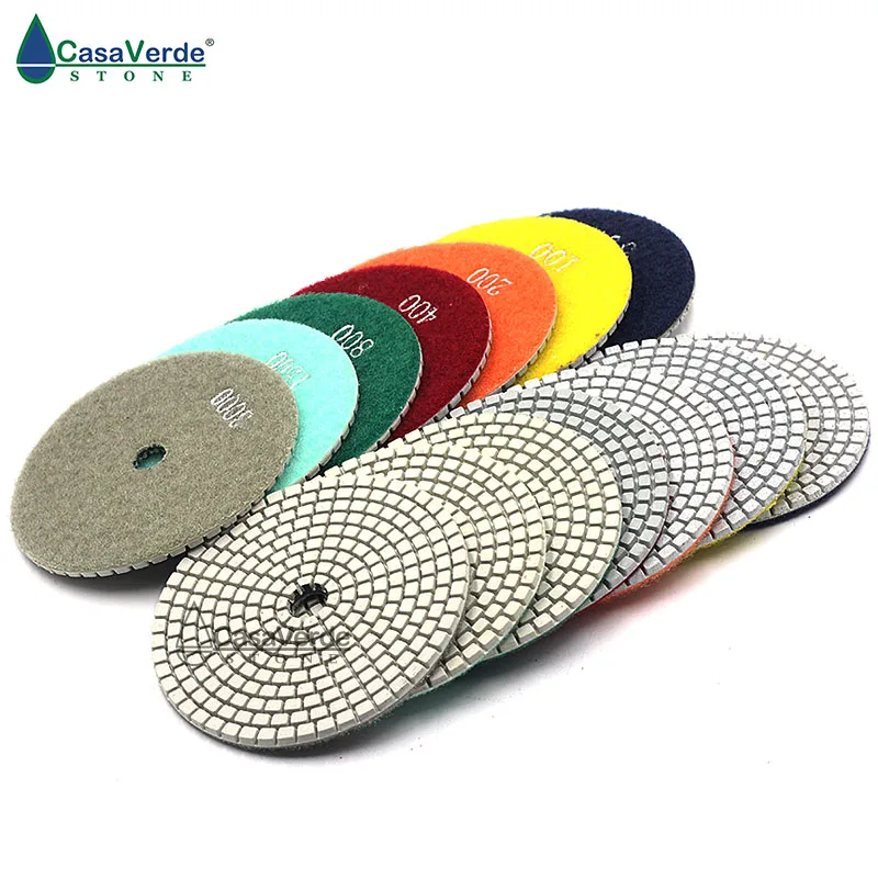 4"(100mm) With 2.5mm Diamond Dry Polishing Pads Granite Polishing Pads