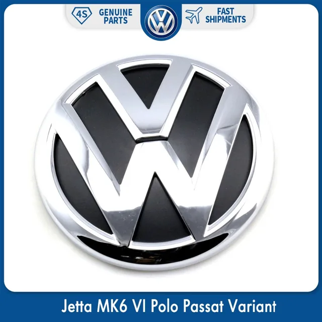 100mm OEM Rear Trunk Lid Badge Emblem Chrome Logo Car Sticker For VW
