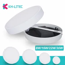 KHLITEC Ultra-thin LED Panel Downlight Panel Light 8W 16W 22W 30W Round/Square LED Ceiling Light Recessed Surface Mounted Lamp KHLITEC Ultra-thin LED Panel Downlight Panel Light 8W 16W 22W 30W Round/Square LED Ceiling Light Recessed Surface Mounted Lamp
