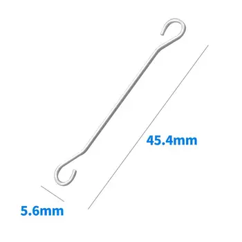 

500pcs 0.8*5.6*45.4mm Double Hook Spring Extension Connection Adapter Conductive Wire Hook for DIY Technolog Spare Parts