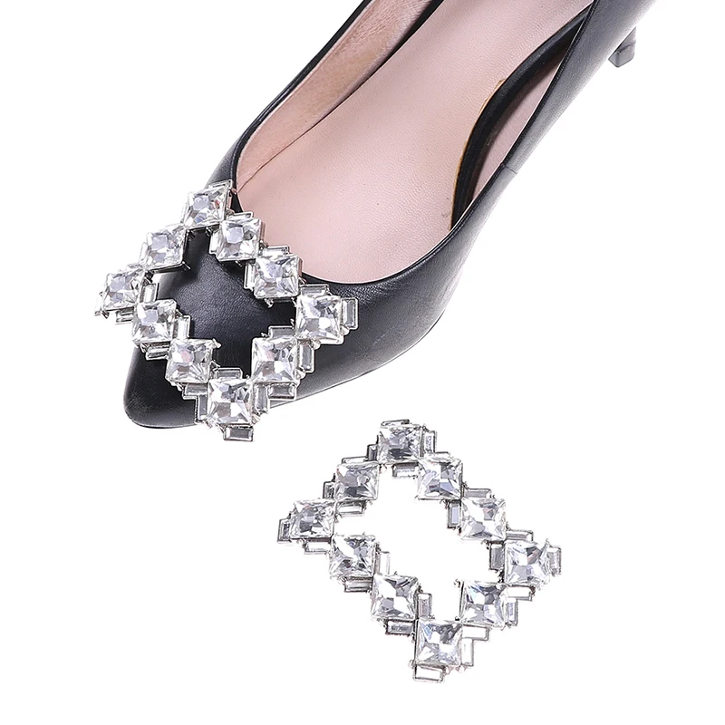 

1 Pcs Women Bridal Prom Shoe Clips Crystal Metal Shoes Buckle Fashion Elegant Decor Shoes Accessories