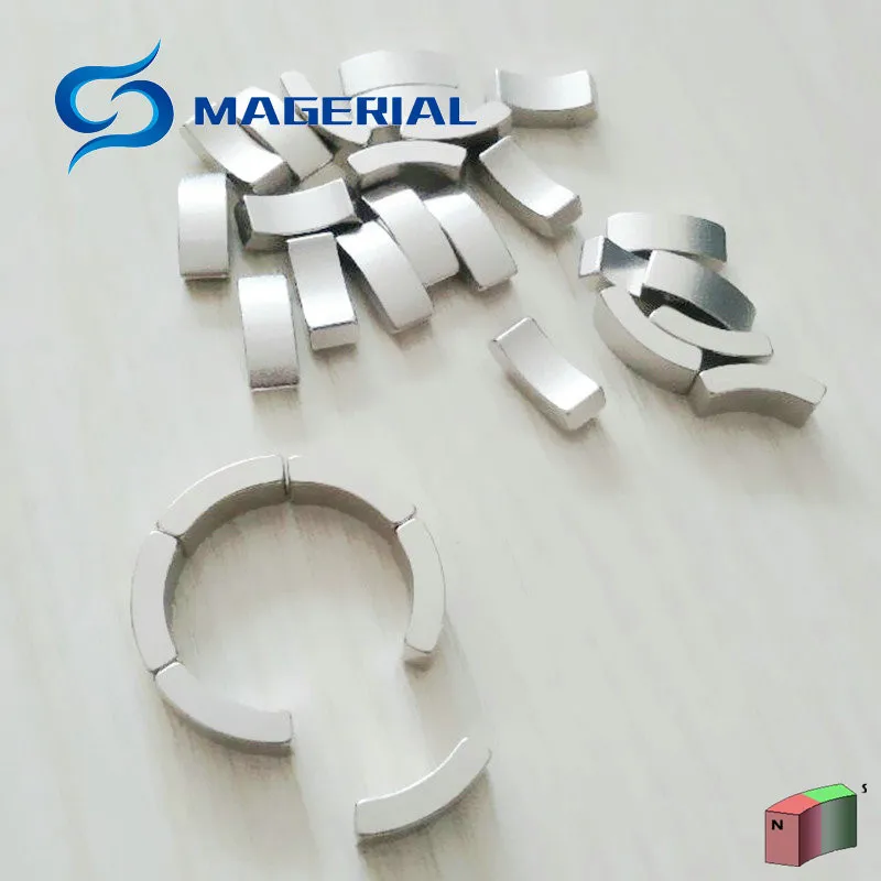 

6-24pcs N42 NdFeB Arc Segment OD32xID25x60degx6 mm Motor Magnet for Generators Wind Turbine Neodymium Rotor Cercumference