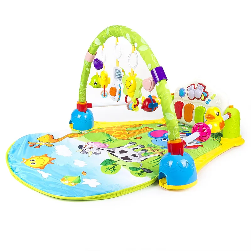 

Multifunction Baby Toddler Music Mat with Rattles and Pedal Piano Keyboard Infant Fitness Carpet Educational Rack Toys Pad