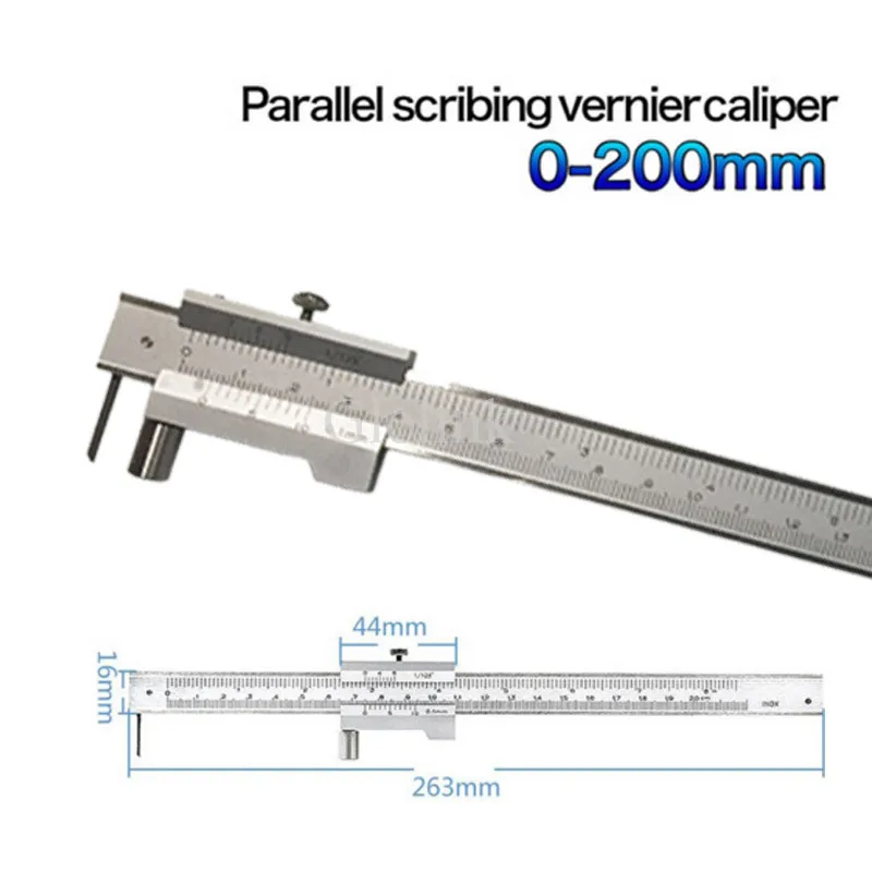 Stainless steel Parallel marking vernier caliper 0-200mm marking gauge with Carbide scriber Marking Gauge tool