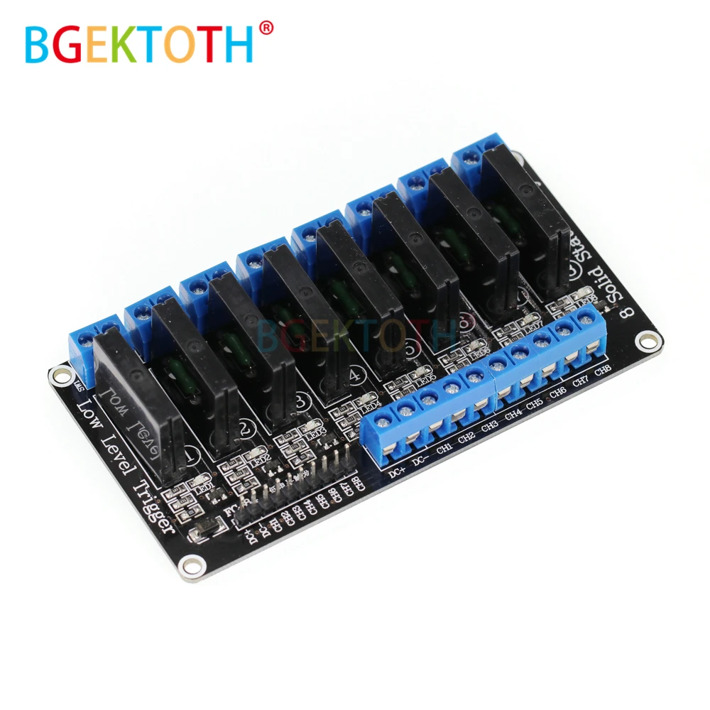 

8 Channel 5V 12V 24V DC Relay Module Solid State Low Level G3MB-202P Relay SSR AVR DSP for arduno Diy Kit