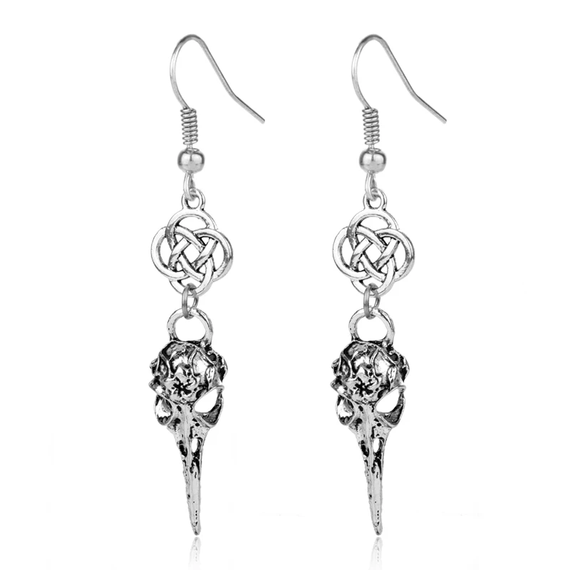 

Earrings for Women Flower Pattern Hollow Hawk Eagle Bird Head Skull Drop Earring Vintage Accessories Dangle Earing