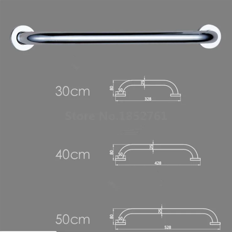 Поручни для ванной латунные хромированные 30/40/50 см|grab bar shower|toilet safety railsafety rail |