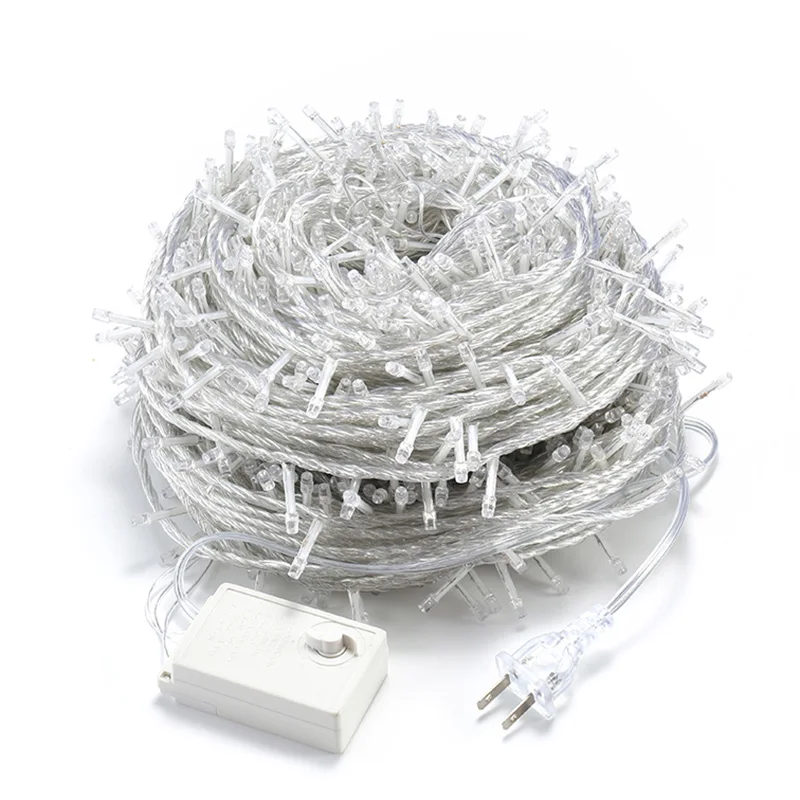 AC220V Outdoor Led String Lights 10 20 30 50 100M Waterproof Led Holiday Lamp Beads Wedding Christmas New Year Garden Decoration AC220V Outdoor Led String Lights 10 20 30 50 100M Waterproof Led Holiday Lamp Beads Wedding Christmas New Year Garden Decoration