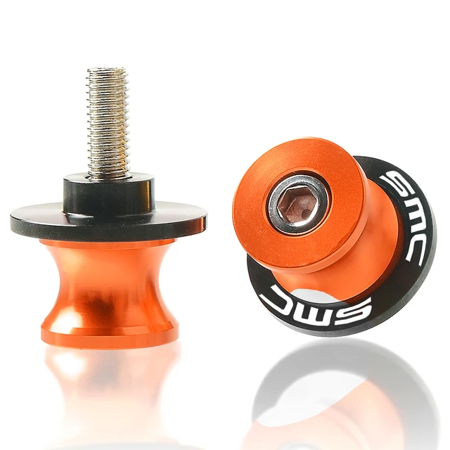 For 690 SMC 690SMC SMC-R 690SMC-R 2009 2010 2011 2012 2013 2014 2015 2016 Motorcycle Swingarm Spools slider M10 stand screws 10MM orange