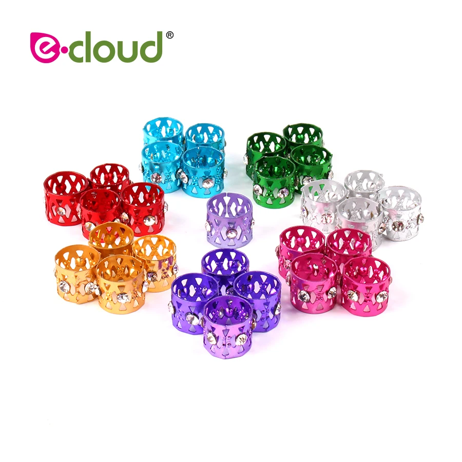 50pcs/bag Metal Rhinestone Dreadlock Braids Hair Beads Adjustable Hair Braids Cuffs Clips Mixed Color 11mm Hole Hair Rings 50pcs/bag Metal Rhinestone Dreadlock Braids Hair Beads Adjustable Hair Braids Cuffs Clips Mixed Color 11mm Hole Hair Rings