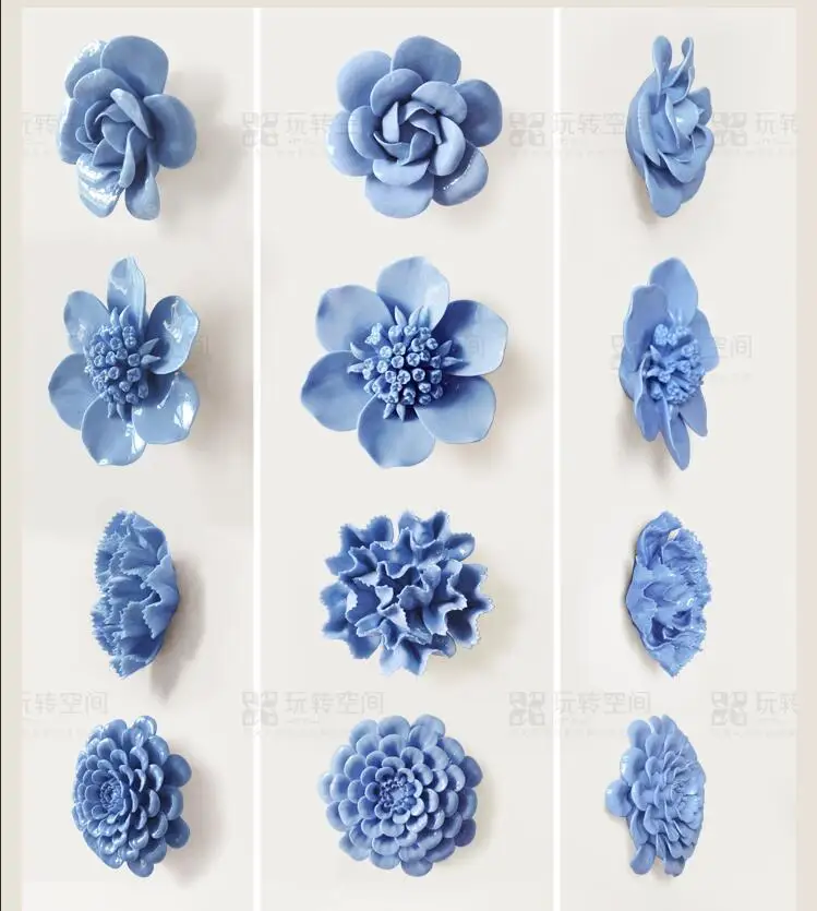 Европейские 3D стерео настенные роскошные керамические цветы Китай настенные росписи ремесла украшения дома гостиной диван ТВ фоновые украшения