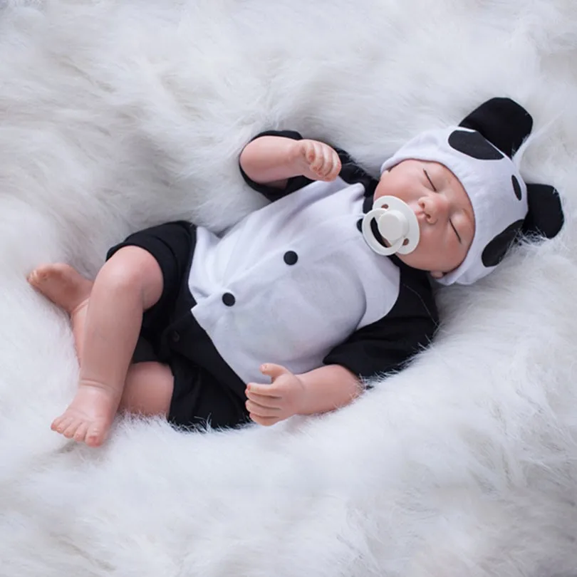 50 см мягкое тело силикона Reborn Baby игрушки куклы реалистичные 20 дюймов виниловые новорожденных Спящего Мальчика как настоящие Интерактивная