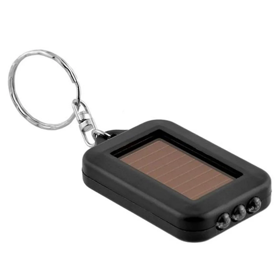 1 Pieces Mini Keychain Portable Solar Power Rechargeable 3 LED 300LM
