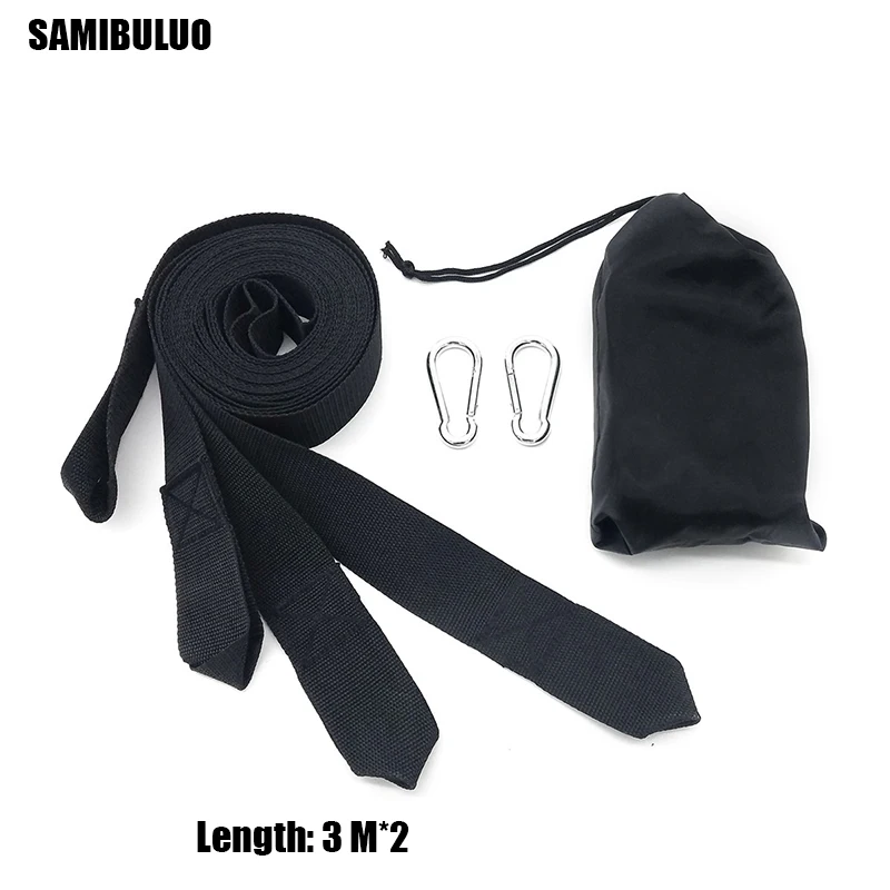 

3M*2pcs Hammock Hanging Belt Hammock Strap Rope With Metal Buckle Hook