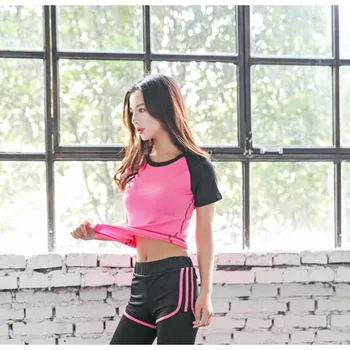 profession sportwear Plus size Female sport fitness T shirt yoga running workout