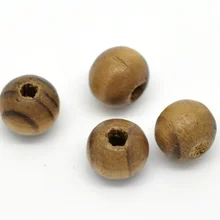 Doreen Box hot-800 шт кофейные крашеные круглые деревянные бусины 8 мм(3/")(B19898