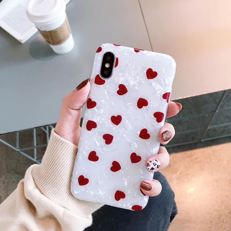 

Gimfun Korea Love Heart Case for Huawei Mate 10 P20 Pro Nova3 Glitter Shell Soft Silicon Case for Honor 9 10 Mate 20 Back Cover
