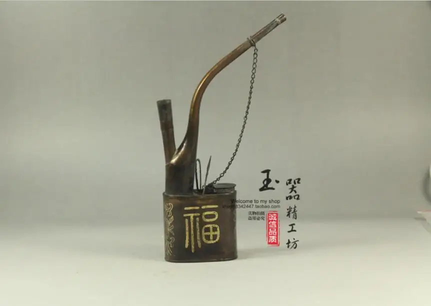 Antique Brass hookah tobacco thickened bag 4 piece dry