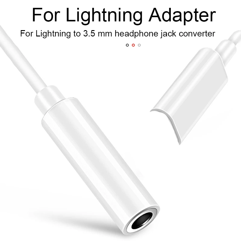 For IOS 12 Music Headphone Adapter For iPhone 7 8 X AUX Adapter For Lightning Female To 3.5mm Male Adapters Headphone Jack Cable