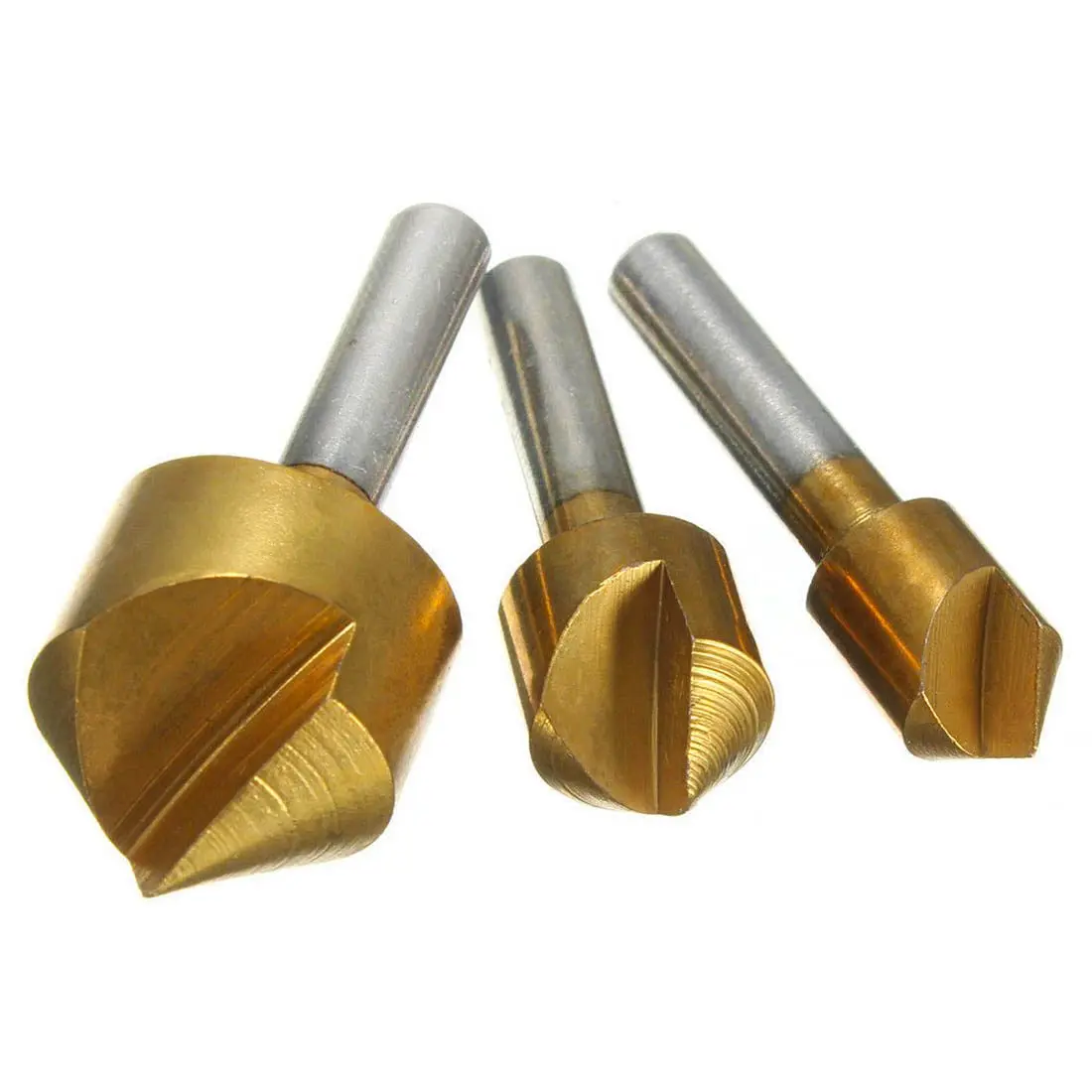 3pcs Single Flute 90 degree Edge Chamfer Countersink Deburring Drill Bit 3/8 1/2 3/4 | Инструменты