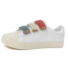 LISM Leather casual shoes female spring and autumn 2018 new wild straw student board shoes breathable anti-skid shoes