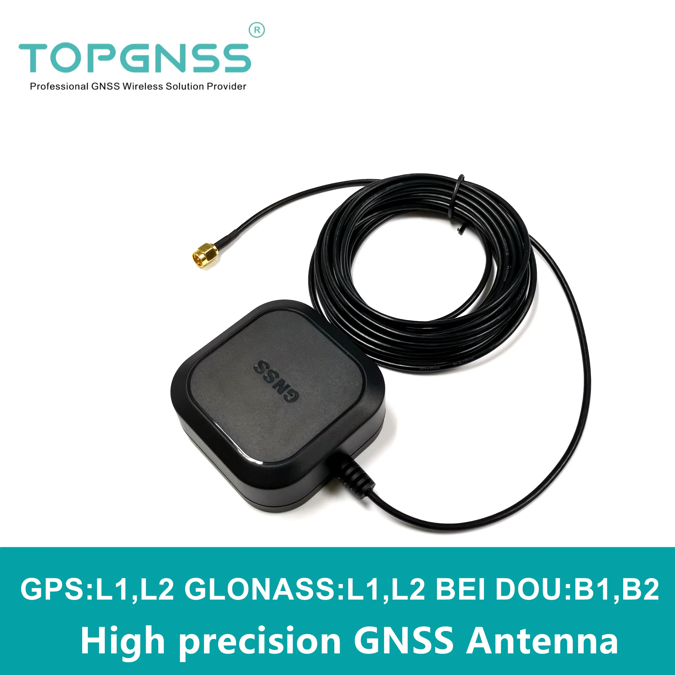 Ceny TOPGNSS nowy wysoka precyzja GPS globalnego systemu nawigacji satelitarnej (GNSS) anteny, RTK antena GPS, UAV UGV wysoka precyzja zysk dla ZED F9P moduł GLONASS BEIDOU, SMA J