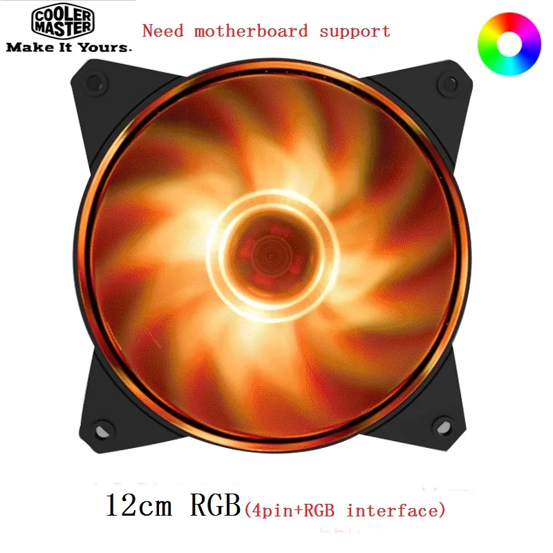 برودة ماستر MF120 12 cm RGB وحدة معالجة خارجية للحاسوب PC التبريد Slient مروحة ل وحدة المعالجة المركزية برودة المبرد مياه التبريد 120mm PWM هادئة PC مروحة